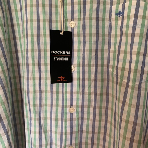 NWT Dockers Checked Button Down Standard Fit Shirt Sz 3 XL - Picture 5 of 5
